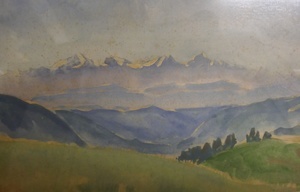 Hans Brasch, Blick vom Dachsberg in die Alpen Hans Brasch, Blick vom Dachsberg in die Alpen