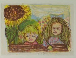 Otto Dix, Mädchen mit Sonnenblume (C) HTK Otto Dix, Mädchen mit Sonnenblume (C) HTK