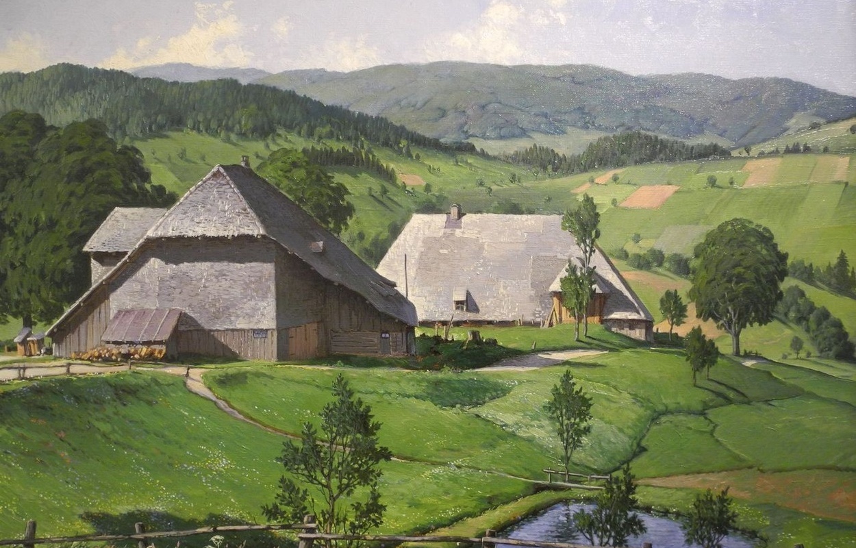 Bernau Hans Thoma Kunstmuseum Gemlde Karl Hauptman: Hfe in Bernau Riggenbach 1938
