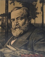 Hans Thoma Selbstbildnis Lithographie Hans Thoma Selbstbildnis Lithographie